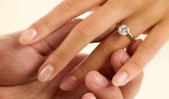 кольцо с камнем на пальце