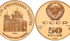 золотые монеты СССР